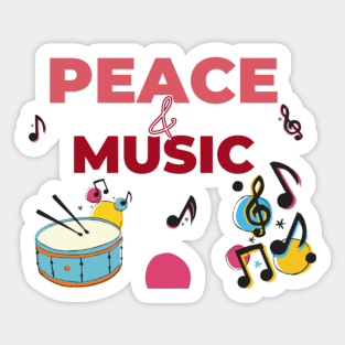 Peace & Music - International day of Peace Sticker